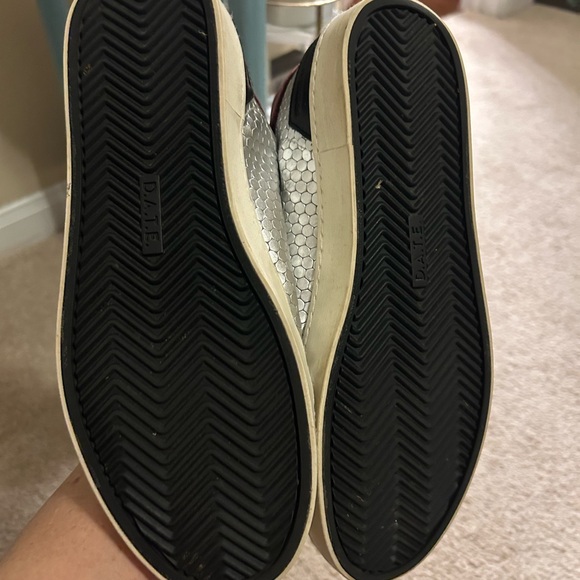 DATE Women’s Silver and Black Leather Studded Sneakers Size 8 - Picture 8 of 8